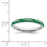 Picture of Sterling Silver Stackable Ring Green Enamel