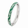 Picture of Sterling Silver Stackable Ring Green Enamel