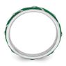 Picture of Sterling Silver Stackable Ring Green Enamel