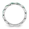 Picture of Sterling Silver Stackable Ring Green Enamel