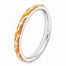 Picture of Sterling Silver Stackable Ring Orange  Enamel