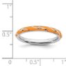 Picture of Sterling Silver Stackable Ring Orange  Enamel