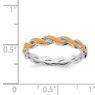 Picture of Sterling Silver Stackable Ring Orange Enamel