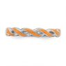 Picture of Sterling Silver Stackable Ring Orange Enamel