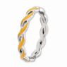 Picture of Sterling Silver Stackable Ring Orange Enamel