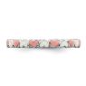 Picture of Sterling Silver Stackable Ring Pink & White Enamel