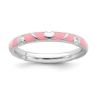 Picture of Sterling Silver Stackable Ring Pink Enamel
