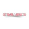 Picture of Sterling Silver Stackable Ring Pink Enamel