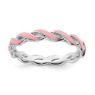 Picture of Sterling Silver Stackable Ring Pink Enamel