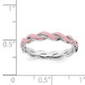 Picture of Sterling Silver Stackable Ring Pink Enamel