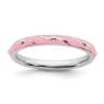 Picture of Sterling Silver Stackable Ring Pink Enamel