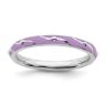 Picture of Sterling Silver Stackable Ring Purple  Enamel