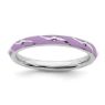 Picture of Sterling Silver Stackable Ring Purple  Enamel
