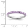 Picture of Sterling Silver Stackable Ring Purple  Enamel