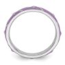 Picture of Sterling Silver Stackable Ring Purple  Enamel