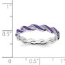 Picture of Sterling Silver Stackable Ring Purple Enamel