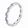 Picture of Sterling Silver Stackable Ring Purple Enamel