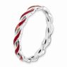 Picture of Sterling Silver Stackable Ring Red Enamel