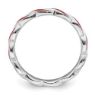 Picture of Sterling Silver Stackable Ring Red Enamel