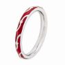 Picture of Sterling Silver Stackable Ring Red Enamel