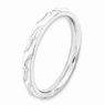 Picture of Sterling Silver Stackable Ring White Enamel