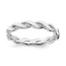 Picture of Sterling Silver Stackable Ring White Enamel