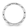 Picture of Sterling Silver Stackable Ring White Enamel