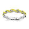 Picture of Sterling Silver Stackable Ring Yellow Enamel
