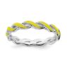 Picture of Sterling Silver Stackable Ring Yellow Enamel