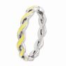 Picture of Sterling Silver Stackable Ring Yellow Enamel