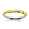 Picture of Sterling Silver Stackable Ring Yellow Enamel