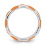 Picture of Silver Stackable Ring 4.50 mm Orange  Enameled