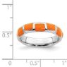 Picture of Silver Stackable Ring 4.50 mm Orange  Enameled