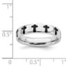 Picture of Sterling Silver Stackable Faith Ring Black