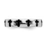 Picture of Sterling Silver Stackable Faith Ring Black