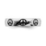 Picture of Sterling Silver Stackable Peace Ring Black Enameled