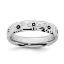Picture of Sterling Silver Stackable Flower Ring Black
