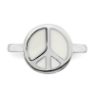 Picture of Silver Stackable Ring 2.25 mm White Enameled Peace Sign