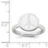 Picture of Silver Stackable Ring 2.25 mm White Enameled Peace Sign