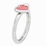 Picture of Silver Stackable Ring 2.25 mm Pink Enameled Hearts