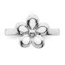 Picture of Silver Stackable Ring 2.25 mm White Enameled Flower