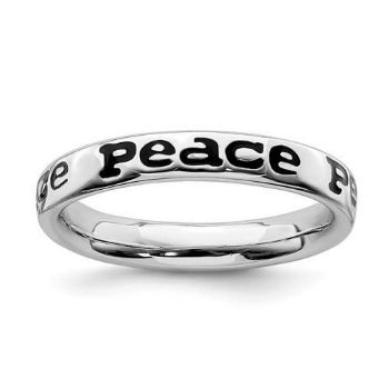 Picture of Sterling Silver Stackable Peace Ring