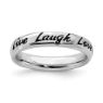 Picture of Live Laugh Love Sterling Silver Stackable Ring