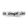 Picture of Live Laugh Love Sterling Silver Stackable Ring