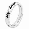 Picture of Live Laugh Love Sterling Silver Stackable Ring