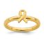 Picture of Silver Stackable 18K Gold-plated Awareness Ribbon Ring