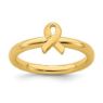 Picture of Silver Stackable 18K Gold-plated Awareness Ribbon Ring