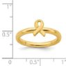 Picture of Silver Stackable 18K Gold-plated Awareness Ribbon Ring