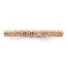 Picture of 18K Rose Gold Plated Silver Ring with Diamonds