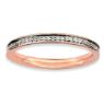 Picture of 18K Rose Gold-Plated Silver Ring with Diamonds